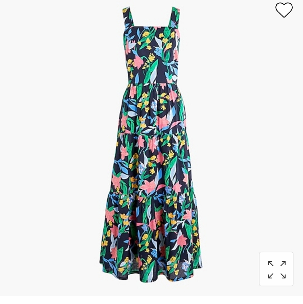 J. Crew floral tiered maxi dress size 4